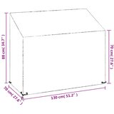  Navlaka za vrtnu klupu s 8 ušica 130 x 70 x 70/88 cm polietilen | shoptok.hr
