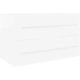  Ormarić s ugrađenim umivaonikom bijeli od iverice Bijela 80 x 38.5 x 48 cm | Shoptok.si