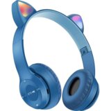 Venisymlis Otroške Bluetooth slušalke z mačjim ušesom, zložljive brezžične slušalke z LED mikrofonom, (22102088) Cene