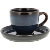  Skodelica za espresso s krožnikom - Temno modra/črna | Shoptok.si