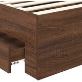  Krevetna konstrukcija Smeđi hrast 70 x 190 cm Konstruirano drvo | shoptok.hr