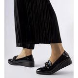 Gemre Black patent wedge loafers Erin | Shoptok.si