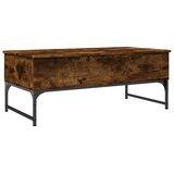  Stolić za kavu dimljena boja hrasta 100x50x40 cm drvo i metal | shoptok.hr