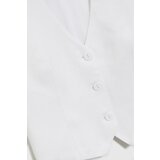 Marisse White Linen Vest | Shoptok.si