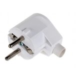 Elgotech vtikač, 16 a, 250 v, plastični, za kabel, kotni, bel Cene