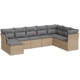  The Living Store Vrtna sedežna garnitura 8-delna z blazinami bež poli ratan - Vrtna Sedežna Garniture, (21449385) | Shoptok.si