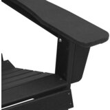  Adirondack Stoli 2 kosa Črni 74x82x90 cm HDPE | Shoptok.si
