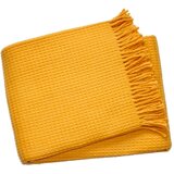 Euromant Rumena pletena odeja Waffle, 140 x 160 cm Cene