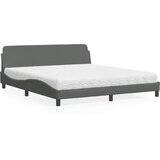 vidaXL Postelja z vzmetnico temno siva 180x200 cm blago Cene