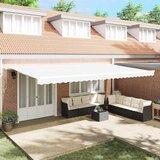  Povlačivi tende Bijela 600 × 300 cm Poliester i aluminij | shoptok.hr