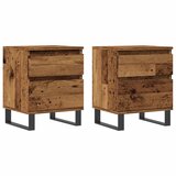 Maison Chic Dvo delni komplet Nočne omarice - Nočne mize starinski les 40x35x50 cm inženirski les, (21690640) | Shoptok.si