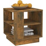 vidaXL Klubska mizica dimljeni hrast 40x40x43 cm konstruiran les | Shoptok.si