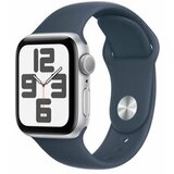 Apple watch se (2nd gen) 2023 gps mre13se/a 40mm silver alu case w storm blue sport band - s/m Cene