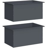  Vrtna posuda za sadnju s LED svjetlom 2 kom. Antracit - Antracit 50 x 80 x 48 cm 2 | shoptok.hr