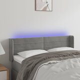  LED uzglavlje svjetlosivo 147x16x78/88 cm baršunasto | Eponuda.com