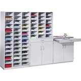 eurokraft pro Urejevalni regal, VxŠxG 1864 x 913 x 420 mm, 42 predelkov DIN A4, svetlo siv RAL 7035 | Shoptok.si