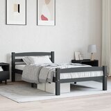 The Living Store Posteljni okvir temno siv iz trdne borovine 100x200 cm - Posteljni Okvir, (21528904) | Shoptok.si