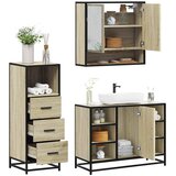 vidaXL 3-dijelni set kupaonskog namještaja boja hrasta sonome drveni | shoptok.hr