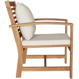  Stolica 2 Komad Smeđa i krem 65 x 60 x 76,5 cm Čvrsto teak drvo | shoptok.hr