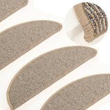 Prostirke za stepenice 15 kom 56x17x3 cm smeđe poluokrugle | shoptok.hr