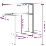 vidaXL Zidne police 2 kom boja hrasta 50x12x50 cm konstruirano drvo | shoptok.hr