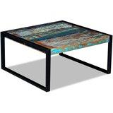  Stolić za kavu od masivnog obnovljenog drva 80 x 80 x 40 cm | shoptok.hr
