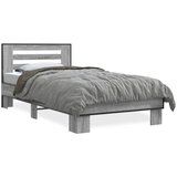 vidaXL Okvir za krevet boja hrasta 90x200 cm konstruirano drvo i metal Cijene