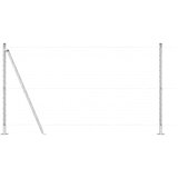  Stebri za ograjo Komplet 52 Pocinkano jeklo 3.2 x 3.2 x 68.5 cm | Shoptok.si