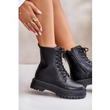 EVENTO Insulated ankle boots Workery made of eco leather with a zipper black Naléli | Eponuda.ba