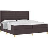 vidaXL Postelja z žimnico Box Spring Temno rjava 200 x 200 cm blago - - Rjava - 95.93 - 200 x 200 cm - | Shoptok.si