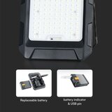  LED Solarni reflektor LED/15W/3,7V IP65 4000K crna + daljinski upravljač | Eponuda.com