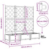  Vrtna saksija 3 pcs Sivi 120 x 40 x 126 cm Plastika | shoptok.hr