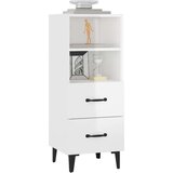  Komoda sjajna bijela 34 5x34x90 cm od konstruiranog drva | shoptok.hr
