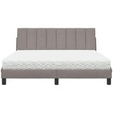  Krevet s madracem smeđesivi 160x200 cm tkanina - Sivo-smeđa 160 x 200 cm | shoptok.hr