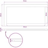  Pravokutni stolni vrh 70 x 40 x 3,2 cm Pravokutni | shoptok.hr