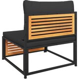  Vrtna sofa bez naslona za ruke s jastucima masivno drvo bagrema | shoptok.hr