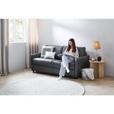 XORA ZOFA S POSTELJNO FUNKCIJO, temno siva tekstil, usnje | Shoptok.si