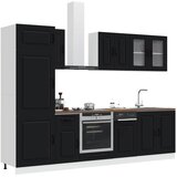  8-dijelni set kuhinjskih ormarića Kalmar konstruiranog drva Crna | Shoptok.si