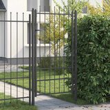  Ograjna vrata HORST 100 x 175 cm Kovina Črna Zaklenljivo, (5000300972) | Shoptok.si