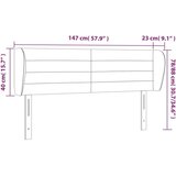 vidaXL Uzglavlje s ušima krem 147x23x78/88 cm od tkanine | shoptok.hr