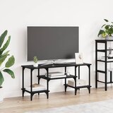 TV ormar Crni hrast 102 x 35 x 45,5 cm Obrađeno drvo i čelik | shoptok.hr