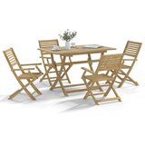  The Living Store Vrtna jedilna garnitura 5-delna trden akacijev les - Vrtna Jedilna Garnitura, (21457430) | Shoptok.si