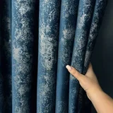 tkanina Jacquard Flower Blue plava vis. 2,50 m