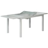 Gardenson Raztegljiva Vrtna Miza Ambia, Steklo, Aluminij, 120-180x90 | Shoptok.si