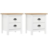vidaXL Noćni ormarić Hill Range 2 kom bijeli 46x35x49,5 cm od borovine Cijene