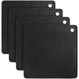 INF Set 4 silikonskih držal za lonce - 18cm kvadratne toplotno odporne podloge Black, (5000243341) Cene