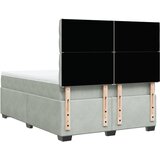  Krevet s oprugama i madracem svjetlosivi 140x190 cm baršunasti | shoptok.hr