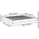 vidaXL Posteljni okvir sonoma hrast 180x200 cm inženirski les | Shoptok.si