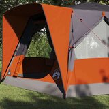  Kabinski šotor s streho Siva in oranžna 400 x 350 x 212 cm | Shoptok.si