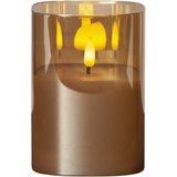 Star Trading Narančasta LED voštana svijeća u Flamme staklu, visina 12,5 cm | shoptok.hr